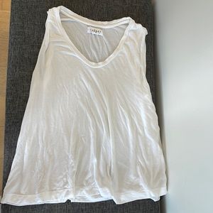 Velvet white muscle tee